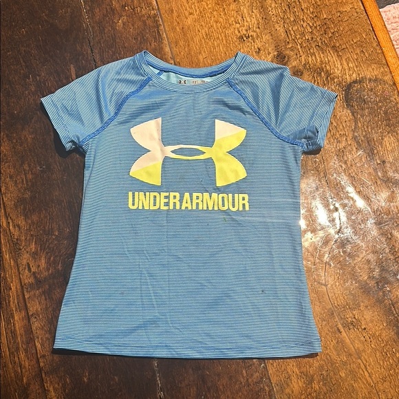 Under Armour Blue Striped T-Shirt - Picture 1 of 2